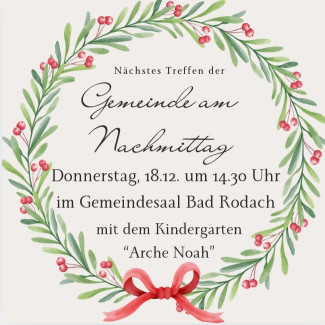 Gemeinde am Nachmittag 