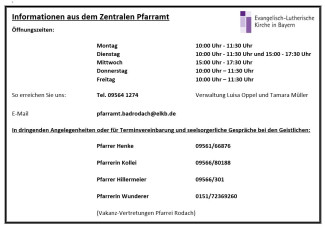 Öffnungszeiten 2026